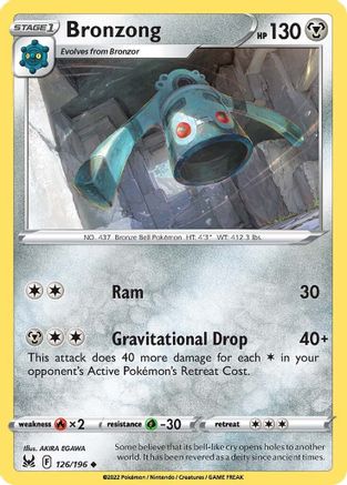 Bronzong 126/196/196 - Uncommon