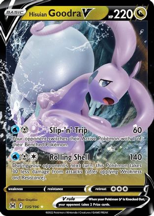 Hisuian Goodra V 135/196/196 - Ultra Rare - Holofoil