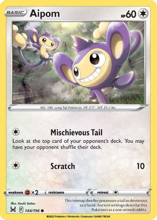 Aipom 144/196/196 - Common