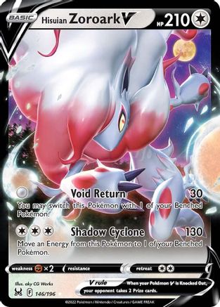 Hisuian Zoroark V 146/196/196 - Ultra Rare - Holofoil