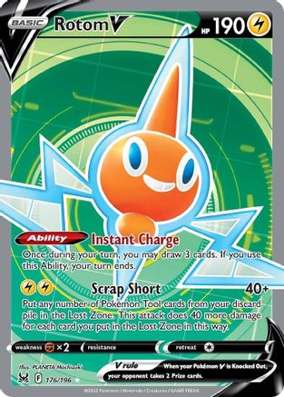Rotom V (Full Art) 176/196/196 - Ultra Rare - Holofoil