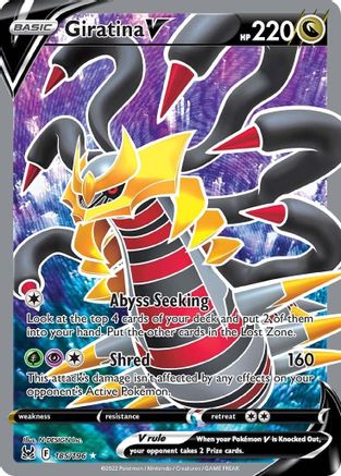 Giratina V (Full Art) 185/196/196 - Ultra Rare - Holofoil
