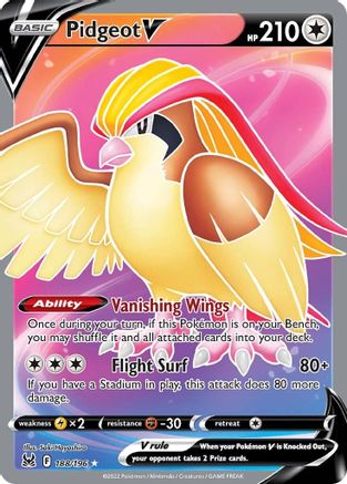 Pidgeot V (Full Art) 188/196/196 - Ultra Rare - Holofoil