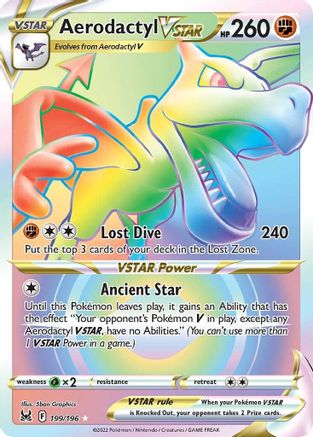 Aerodactyl VSTAR (Secret) 199/196/196 - Secret Rare - Holofoil