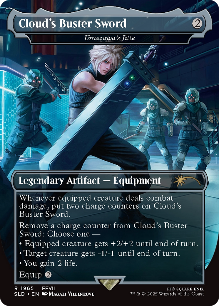 Umezawa's Jitte (SLD-1865) - Secret Lair Drop / Cloud's Buster Sword (Borderless)