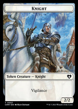 Saproling // Knight Double-Sided Token [Commander Masters Tokens]