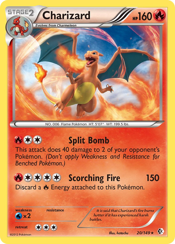 Charizard (20/149) (Cosmos Holo) (Blister Exclusive) [Black & White: Boundaries Crossed]