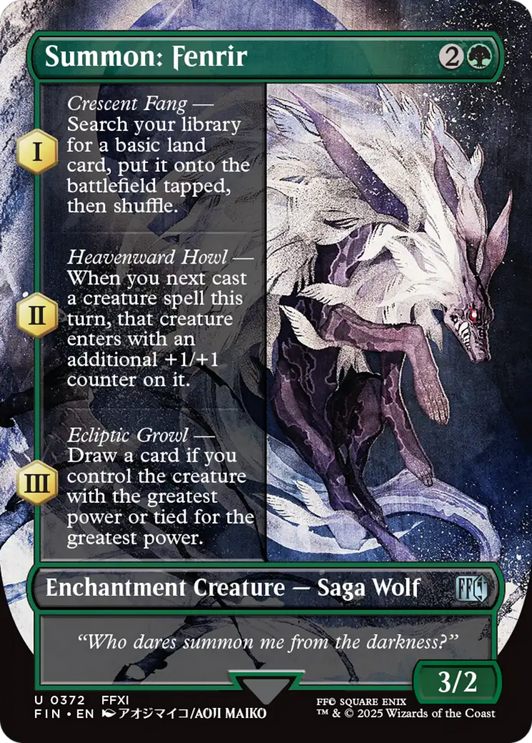 Summon: Fenrir (Borderless) (FIN-372) - FINAL FANTASY