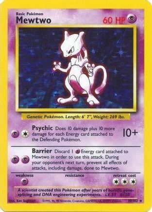 Mewtwo 010/102/102 - Holo Rare - Holofoil