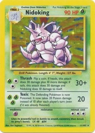 Nidoking 011/102/102 - Holo Rare - Holofoil