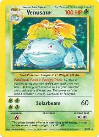 Venusaur 015/102/102 - Holo Rare - Holofoil