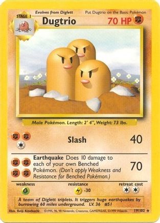 Dugtrio 019/102/102 - Rare