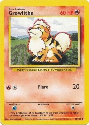 Growlithe 028/102/102 - Uncommon
