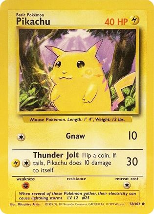 Pikachu 058/102/102 - Common