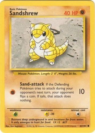 Sandshrew 062/102/102 - Common