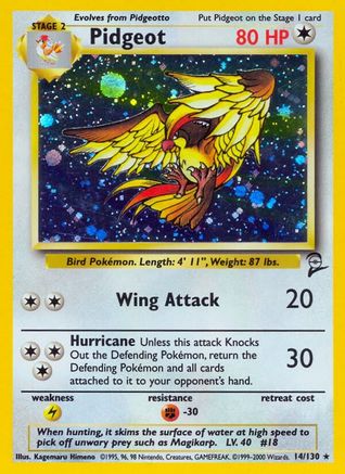 Pidgeot 014/130/130 - Holo Rare - Holofoil