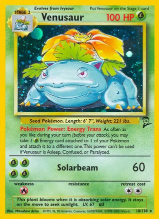 Venusaur 018/130/130 - Holo Rare - Holofoil
