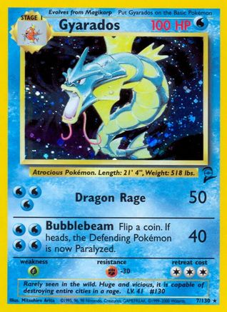 Gyarados 007/130/130 - Holo Rare - Holofoil