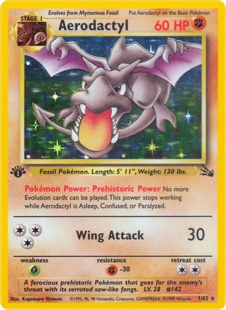 Aerodactyl (001/62) - Fossil Holofoil