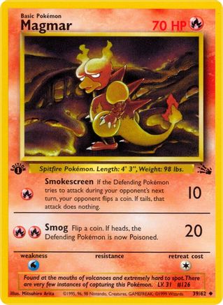 Magmar (039/62) - Fossil 1st Edition