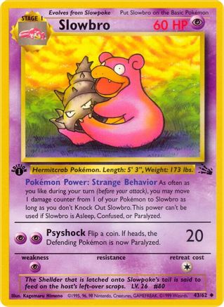 Slowbro (043/62) - Fossil 1st Edition
