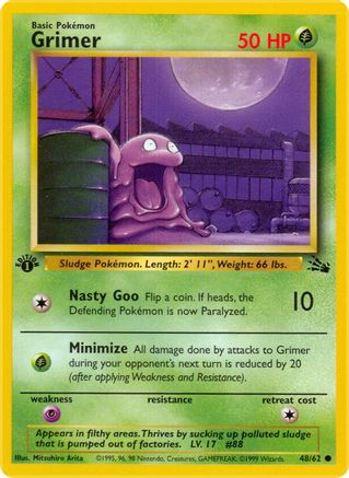Grimer (048/62) - Fossil 1st Edition