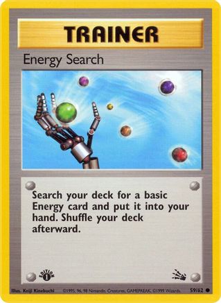 Energy Search (059/62) - Fossil 1st Edition