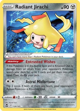 Radiant Jirachi 120/195/195 - Radiant Rare - Holofoil