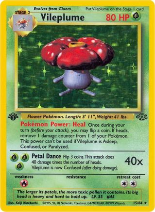 Vileplume (15) 015/64/64 - Holo Rare - Unlimited Holofoil