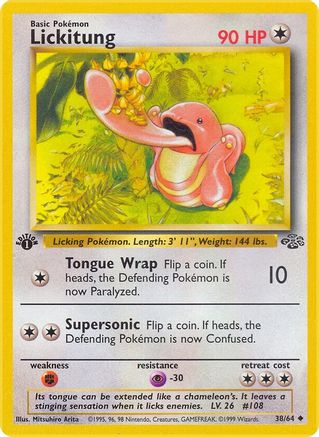 Lickitung 038/64/64 - Uncommon - 1st Edition
