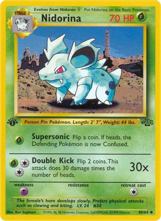 Nidorina 040/64/64 - Uncommon - 1st Edition