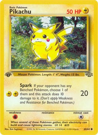 Pikachu 060/64/64 - Common - 1st Edition