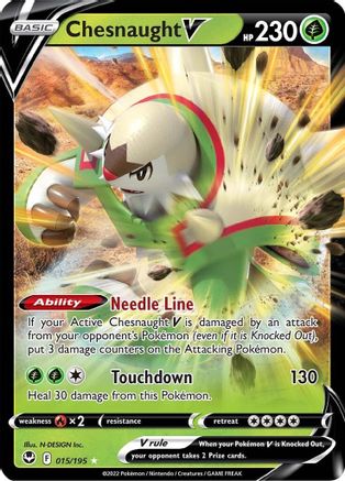 Chesnaught V 015/195/195 - Ultra Rare - Holofoil