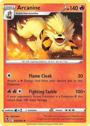 Arcanine 020/195/195 - Rare