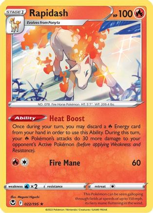 Rapidash 022/195/195 - Holo Rare - Holofoil