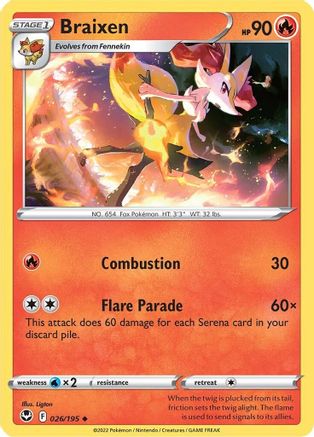 Braixen 026/195/195 - Uncommon