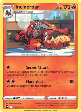 Incineroar 032/195/195 - Rare
