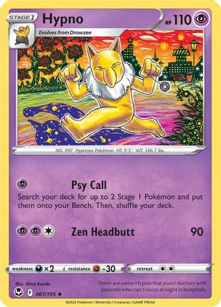 Hypno 061/195/195 - Uncommon - Reverse Holofoil
