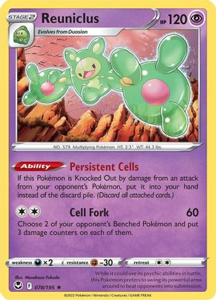 Reuniclus 078/195/195 - Holo Rare - Holofoil