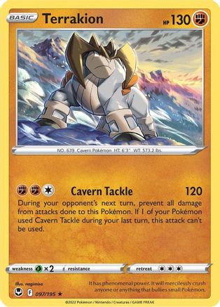Terrakion 097/195/195 - Holo Rare - Holofoil