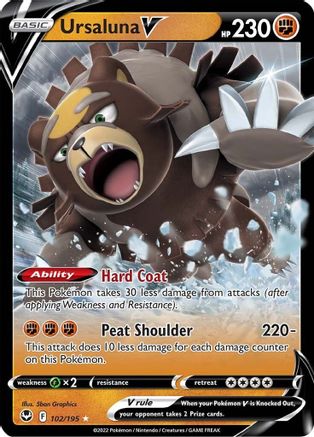 Ursaluna V 102/195/195 - Ultra Rare - Holofoil