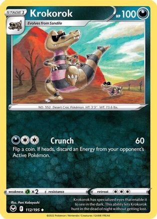 Krokorok 112/195/195 - Uncommon - Reverse Holofoil