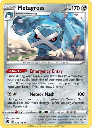 Metagross 119/195/195 - Holo Rare - Holofoil
