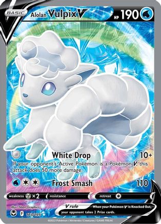 Alolan Vulpix V (Full Art) 173/195/195 - Ultra Rare - Holofoil