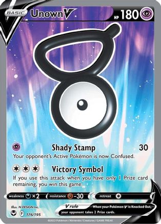 Unown V (Full Art) 176/195/195 - Ultra Rare - Holofoil