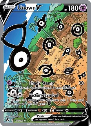 Unown V (Alternate Full Art) 177/195/195 - Ultra Rare - Holofoil