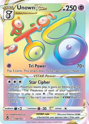 Unown VSTAR (Secret) 199/195/195 - Secret Rare - Holofoil
