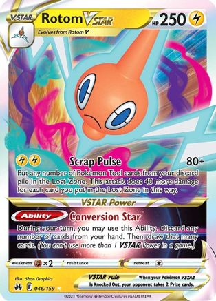 Rotom VSTAR 046/159/159 - Ultra Rare - Holofoil