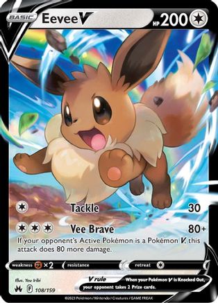 Eevee V 108/159/159 - Ultra Rare - Holofoil