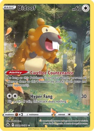 Bidoof GG29/GG70/70 - Ultra Rare - Holofoil